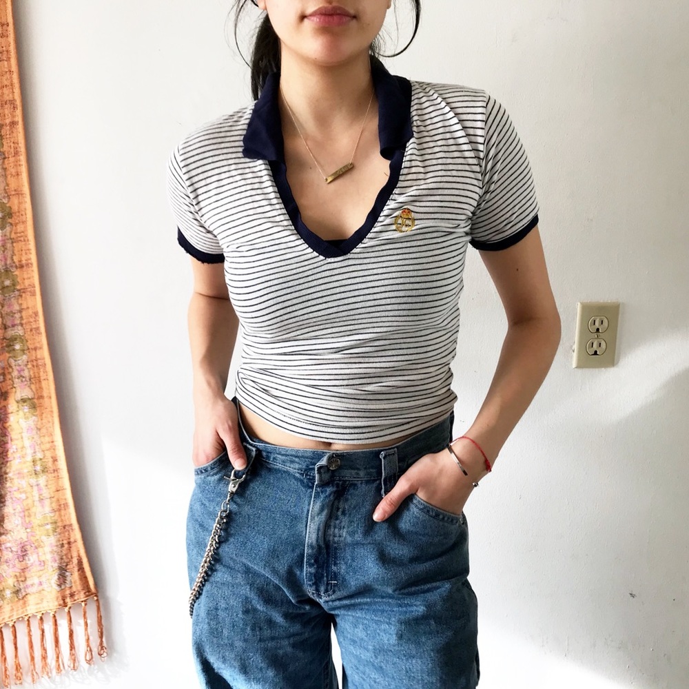 brandy melville boyish striped top